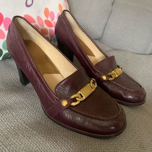 Michael Kors Chunky Heels, Cordovan, Size 10